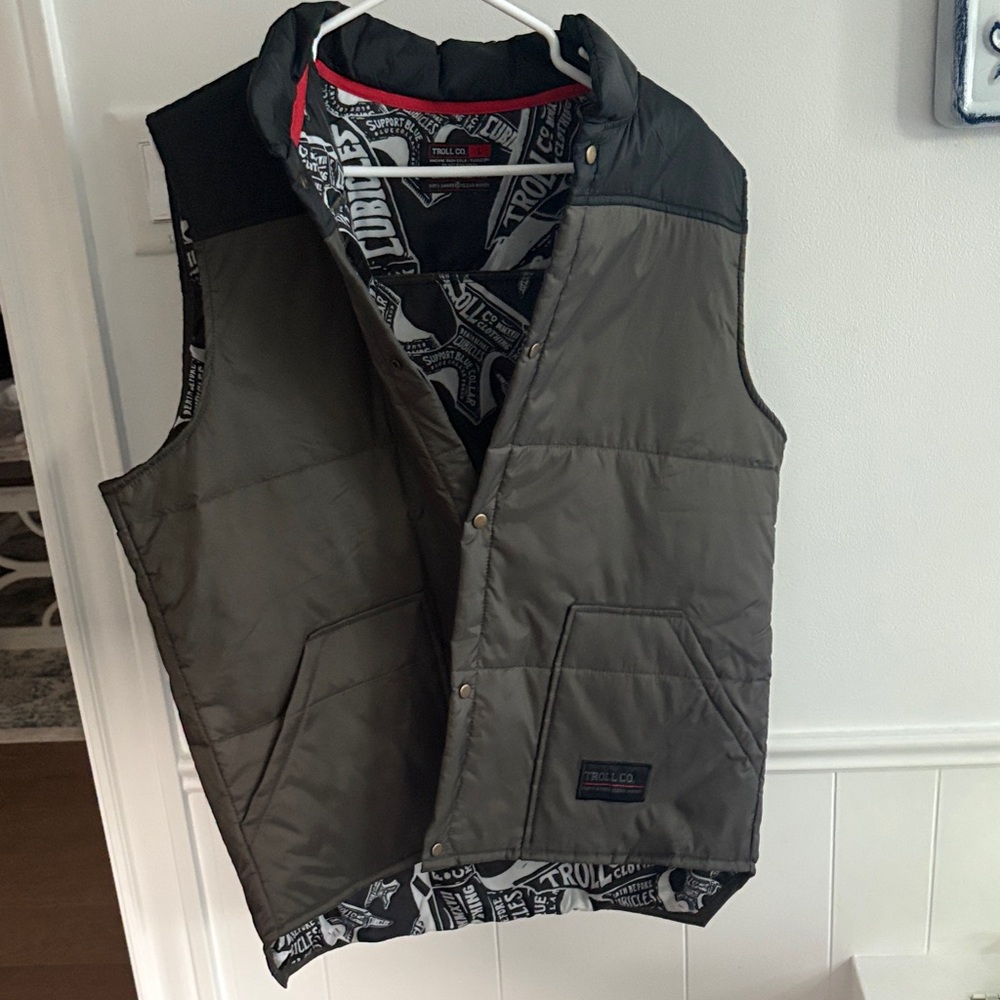 Men's Black and Gray Vest by rebels